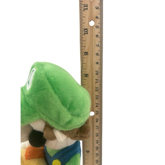 Luigi Riding Yoshi Stuffed Plush 8” Sanei Little Buddy Fast Shipping - Picture 11 of 11